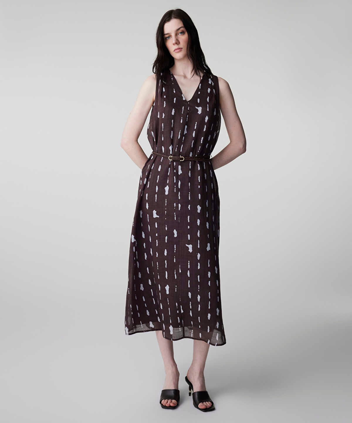 Printed Linen Dress
