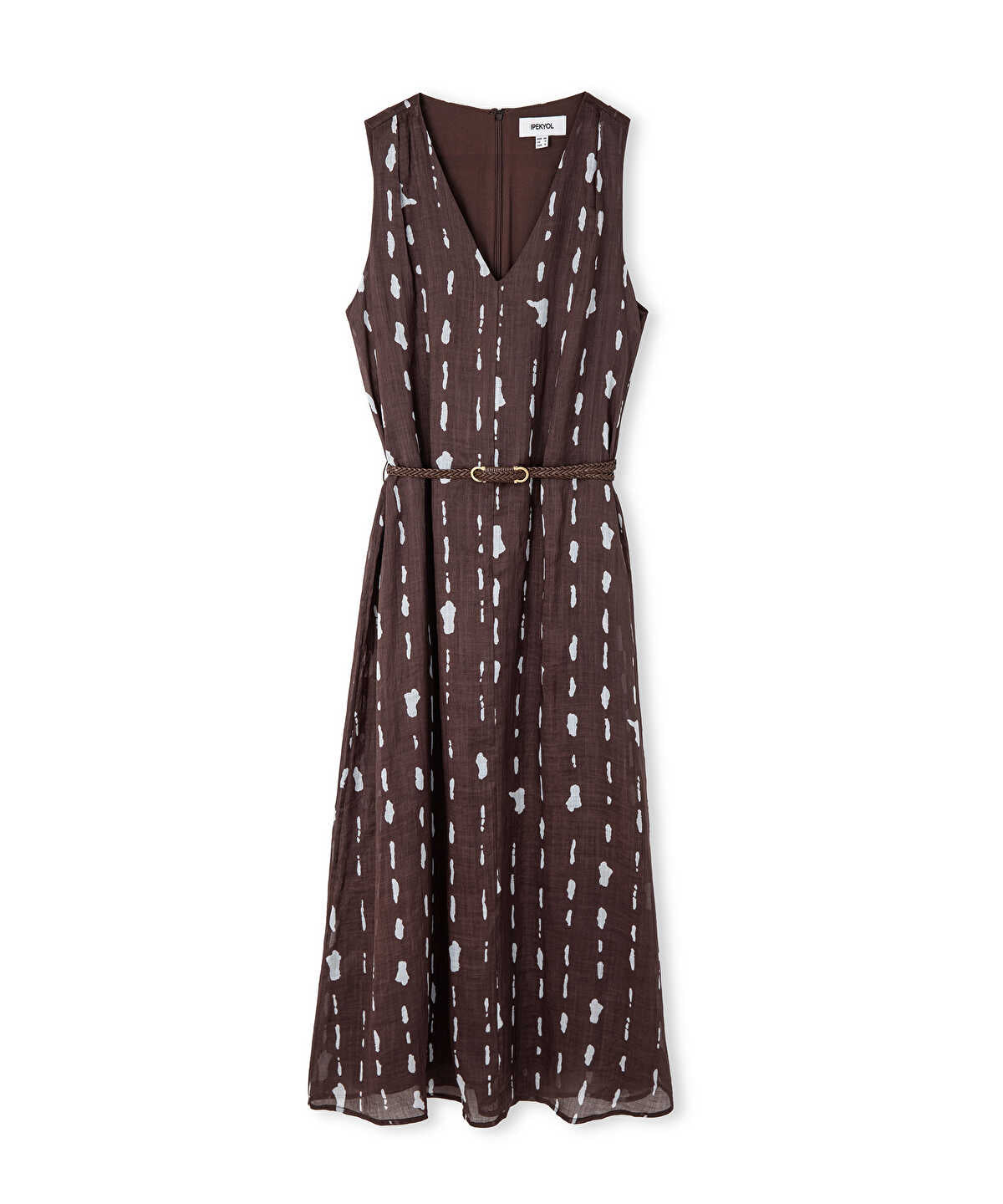 Zoomed Printed Linen Dress