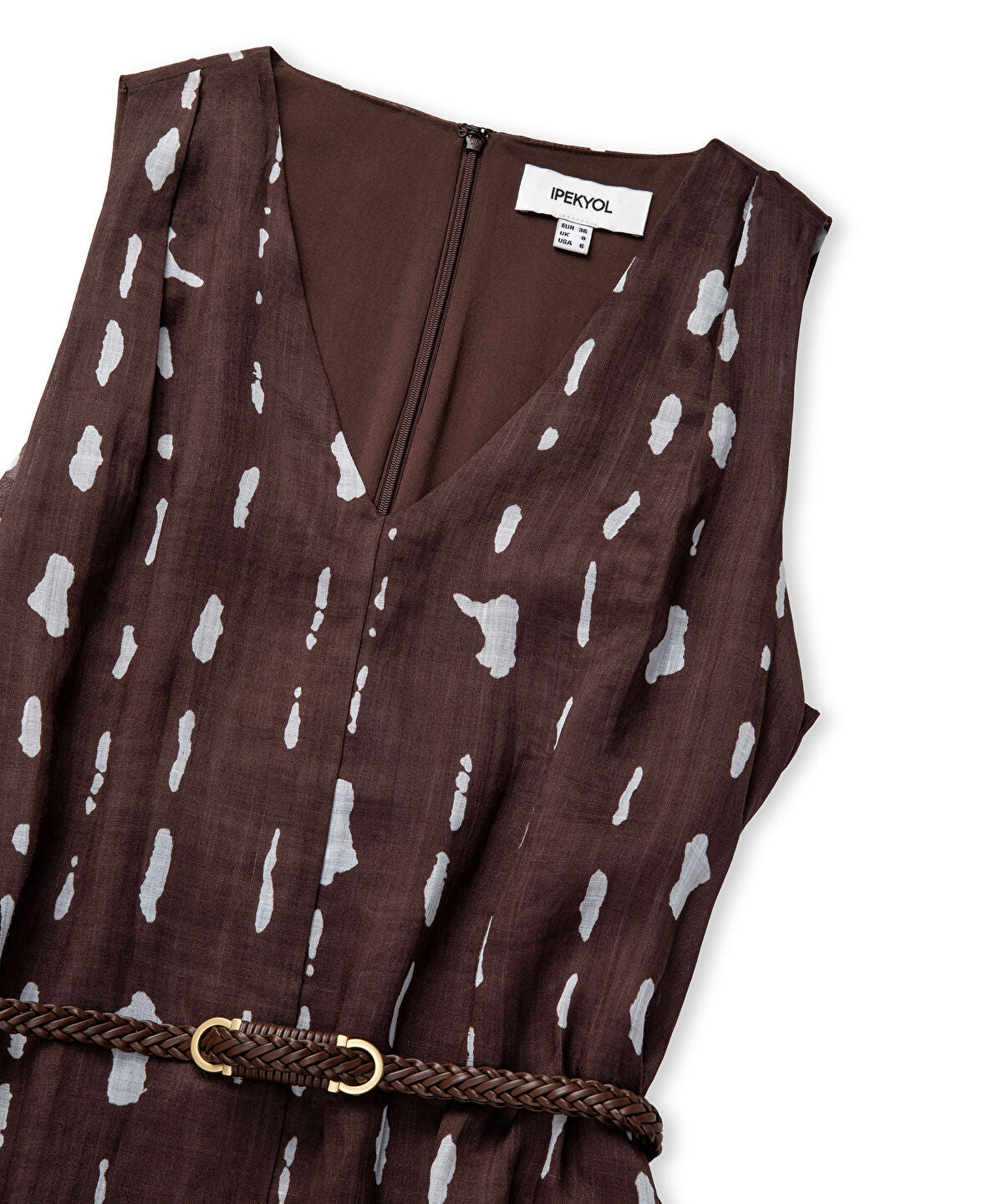 Zoomed Printed Linen Dress