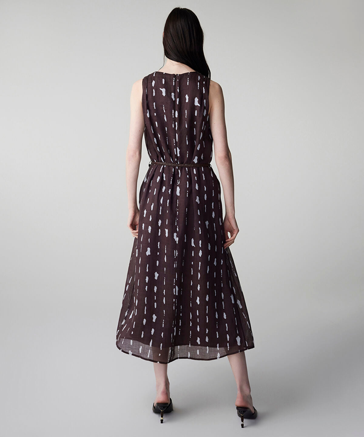 Zoomed Printed Linen Dress