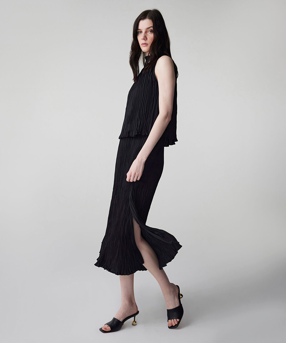 Zoomed Textured Embellished Dress