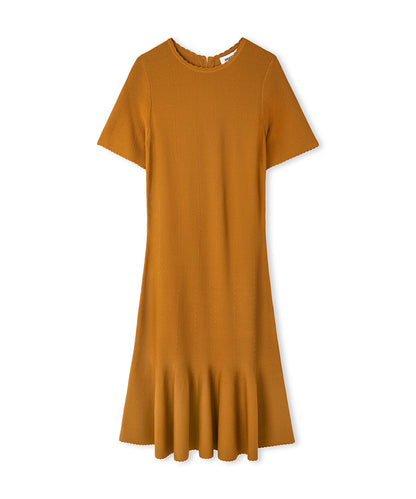 Flounced Knit Dress