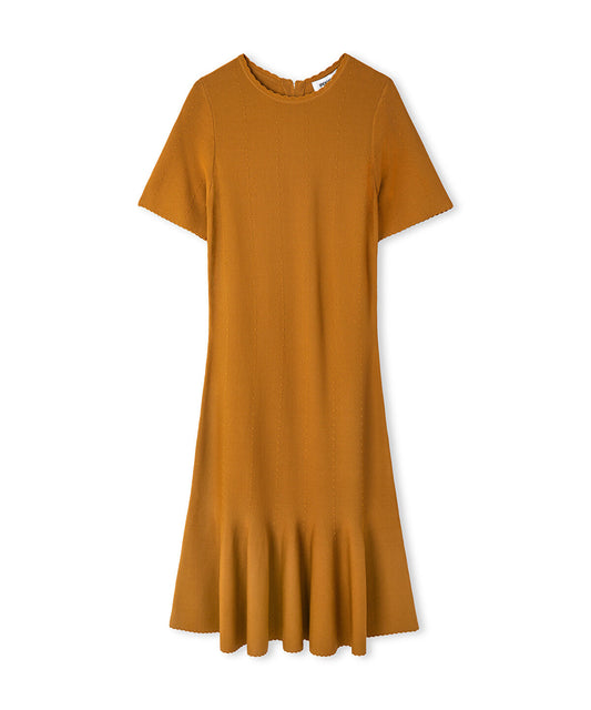 Flounced Knit Dress