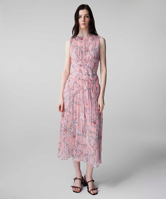 Printed Cutout Dress