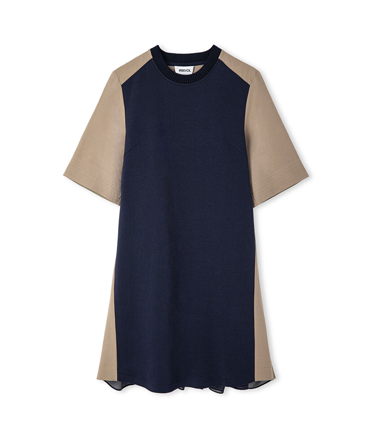 Zoomed Color-Block Mixed Dress