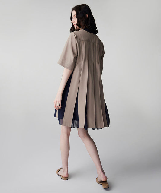 Color-Block Mixed Dress