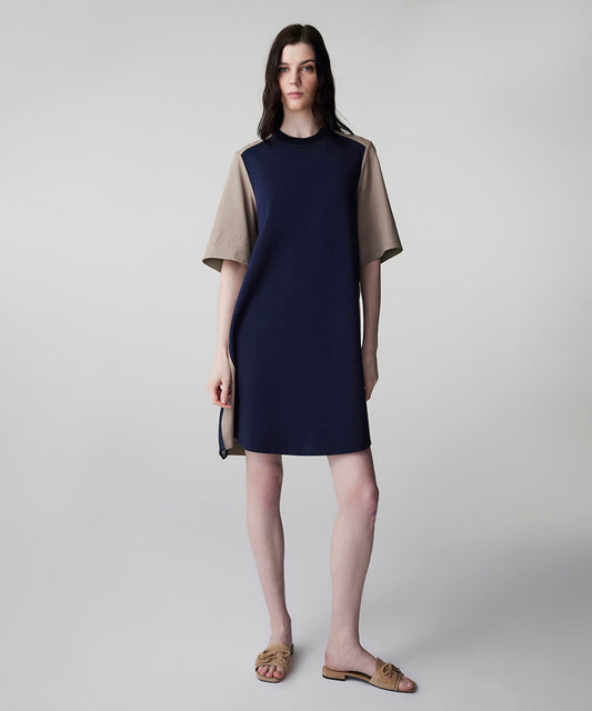 Color-Block Mixed Dress