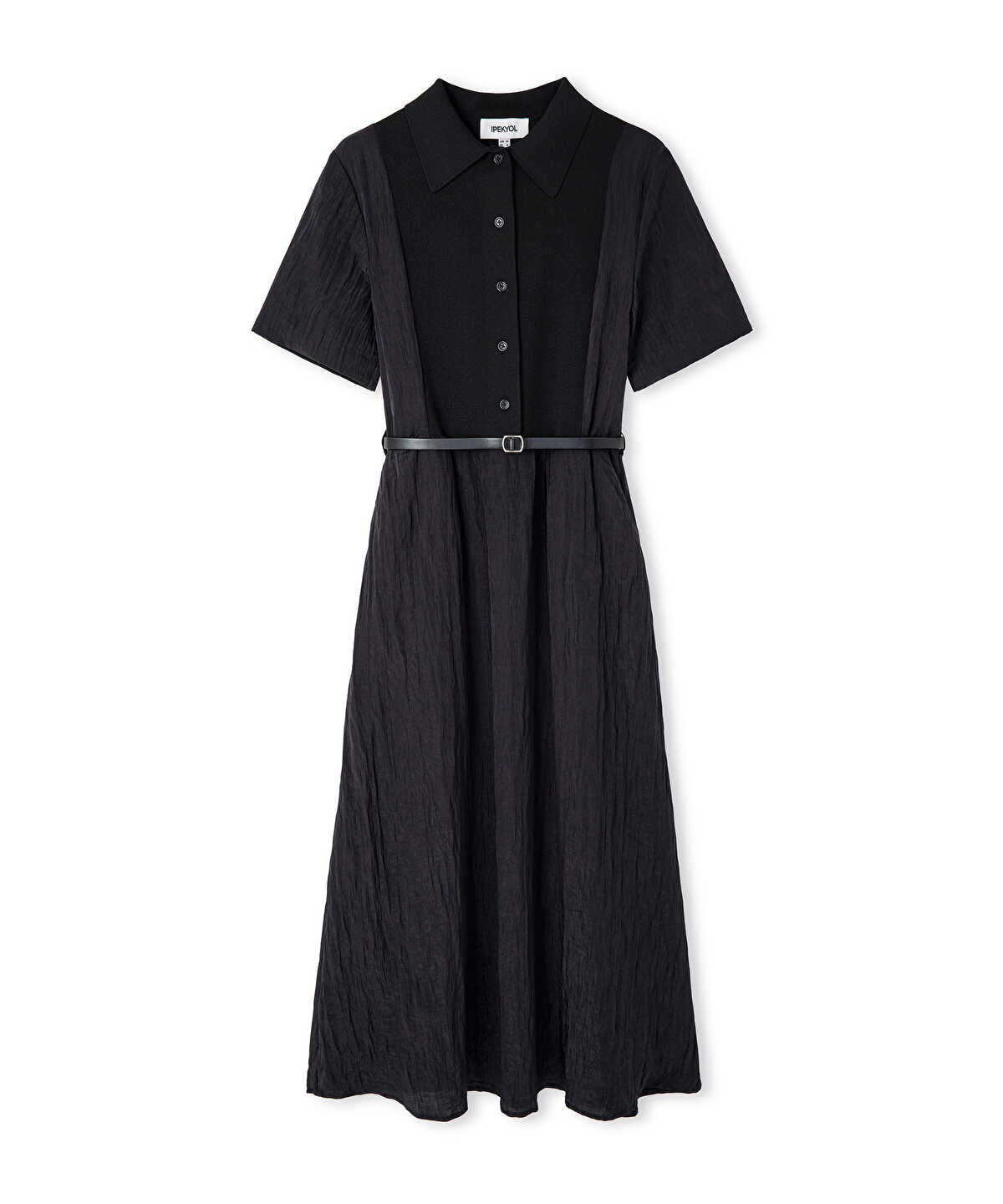 Belted Combination Dress