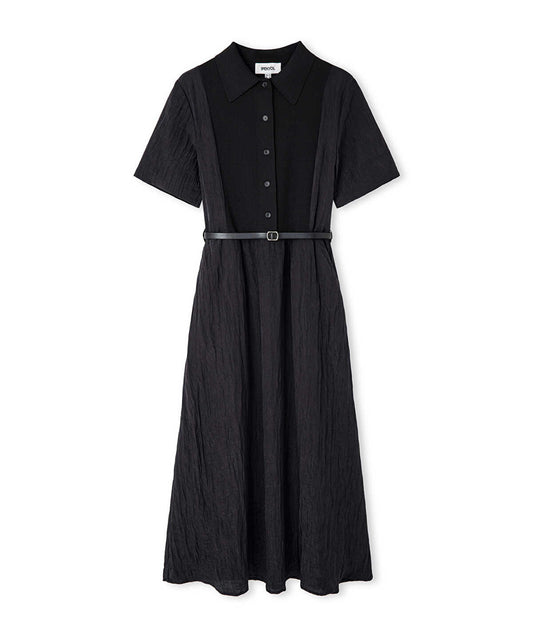 Belted Combination Dress