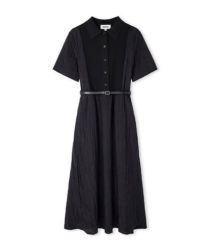 Belted Combination Dress