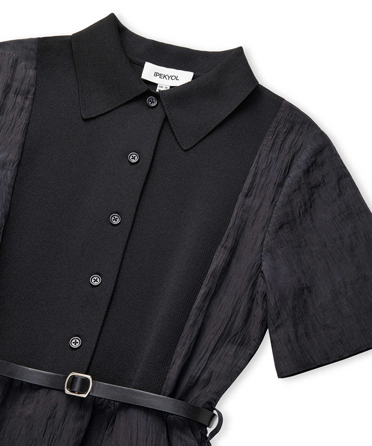 Belted Combination Dress