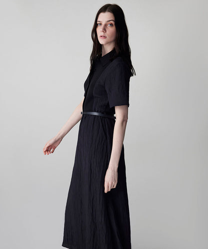 Belted Combination Dress