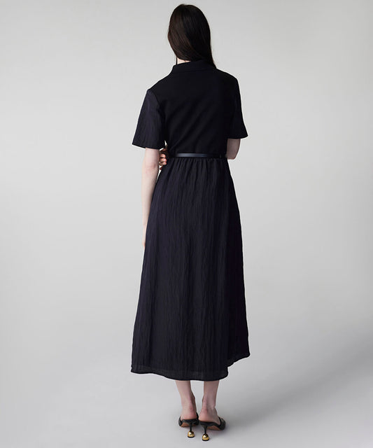 Belted Combination Dress