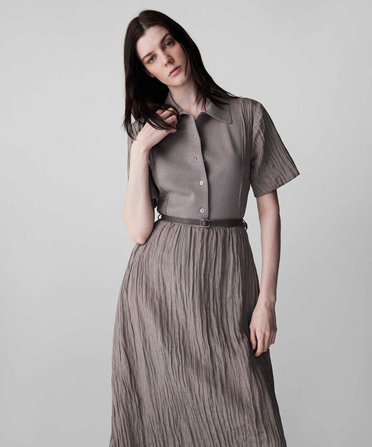 Belted Combination Dress