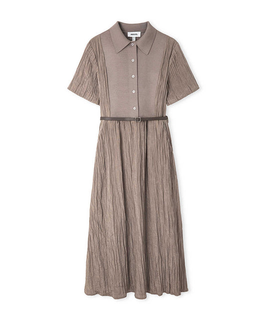 Belted Combination Dress