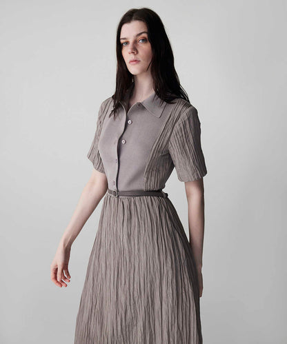 Belted Combination Dress
