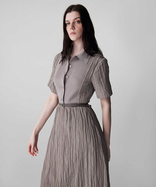 Belted Combination Dress