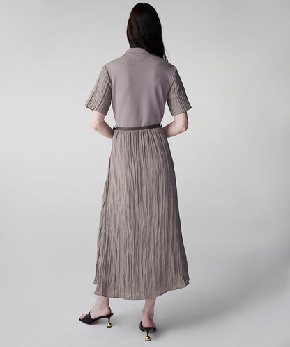 Belted Combination Dress