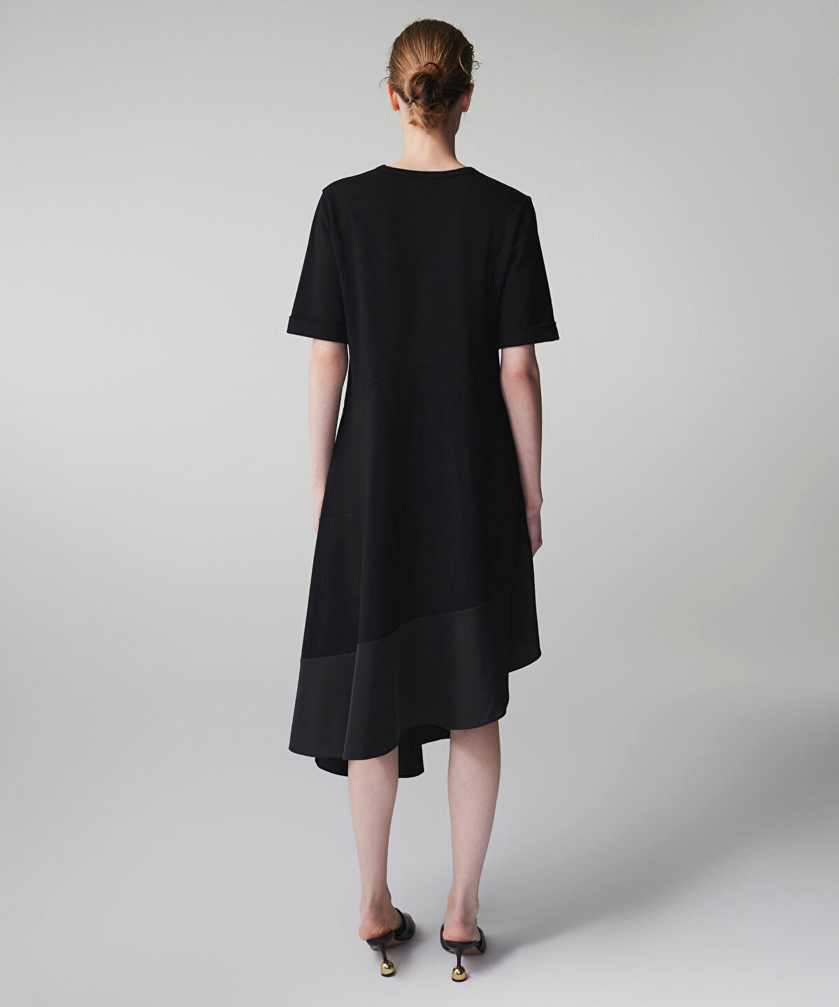 Zoomed Asymmetric Mixed Dress 