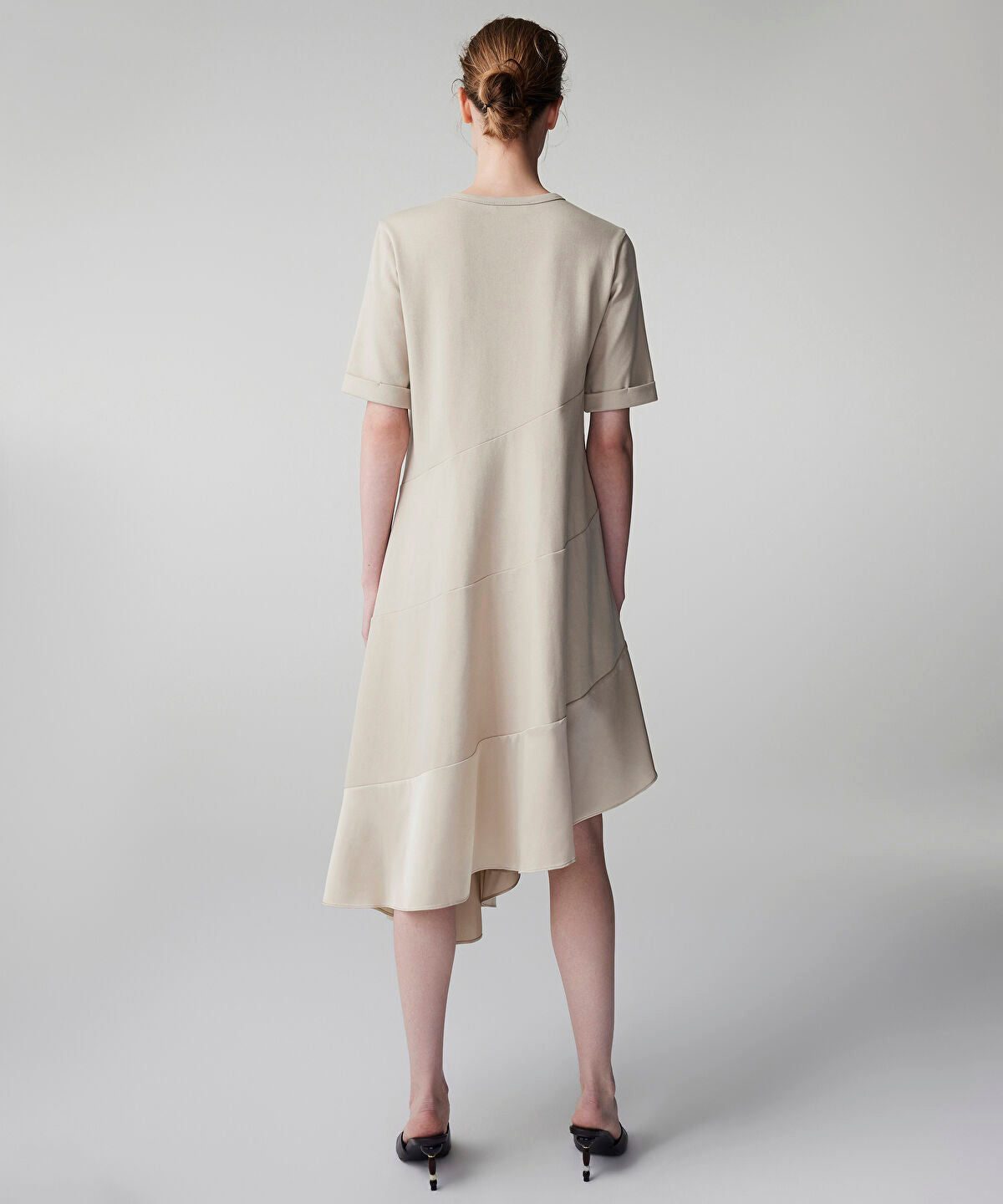 Zoomed Asymmetric Mixed Dress 