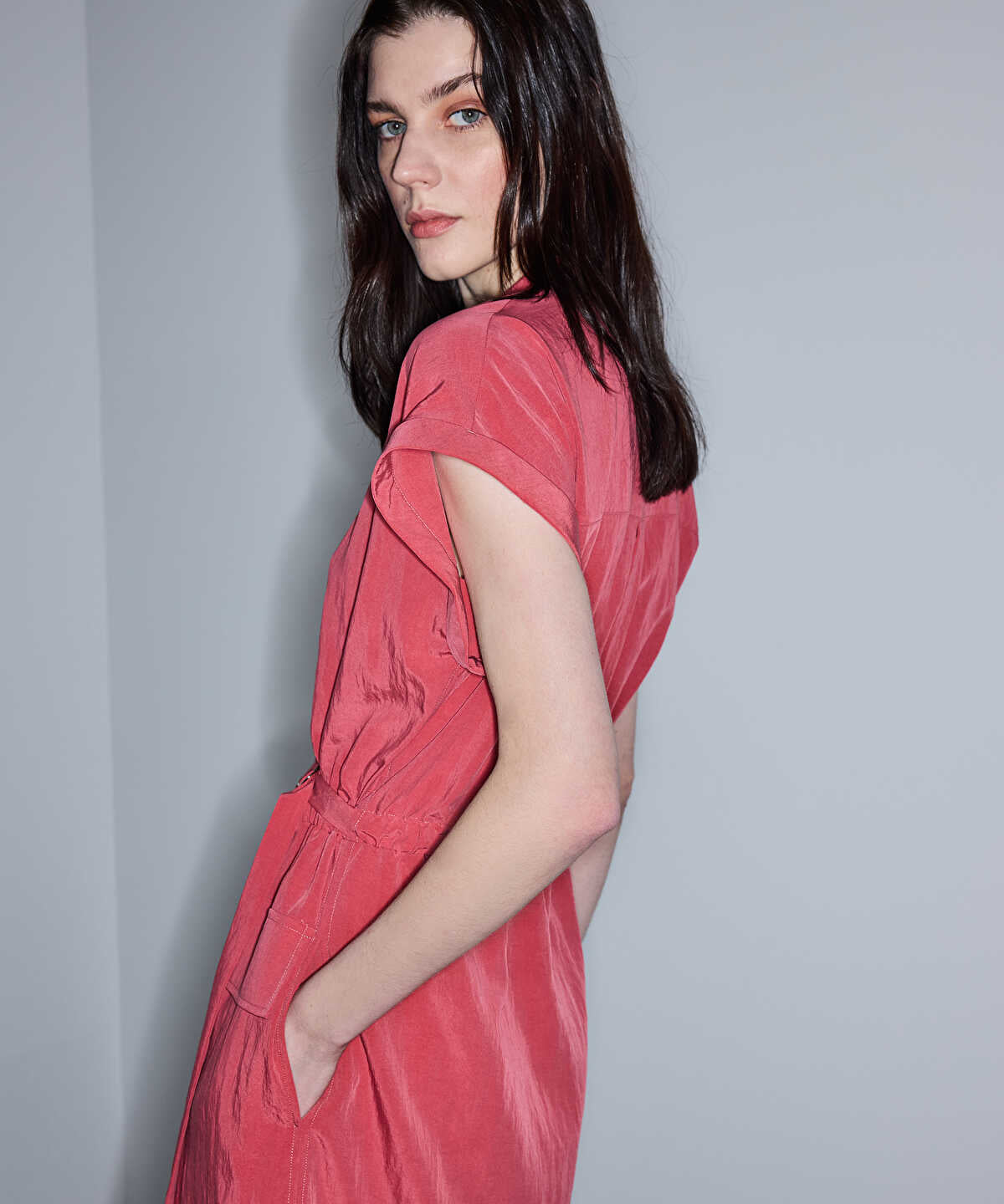 Zoomed Belted Shirt Dress