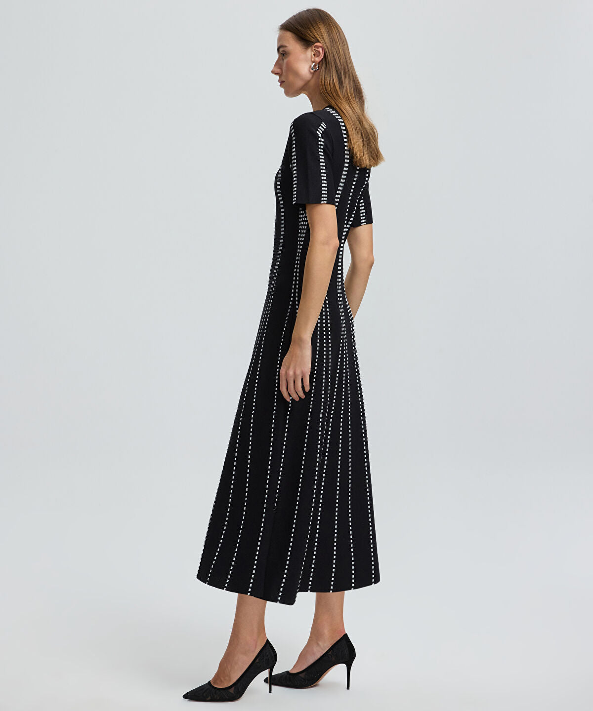Zoomed A-Line Knit Dress