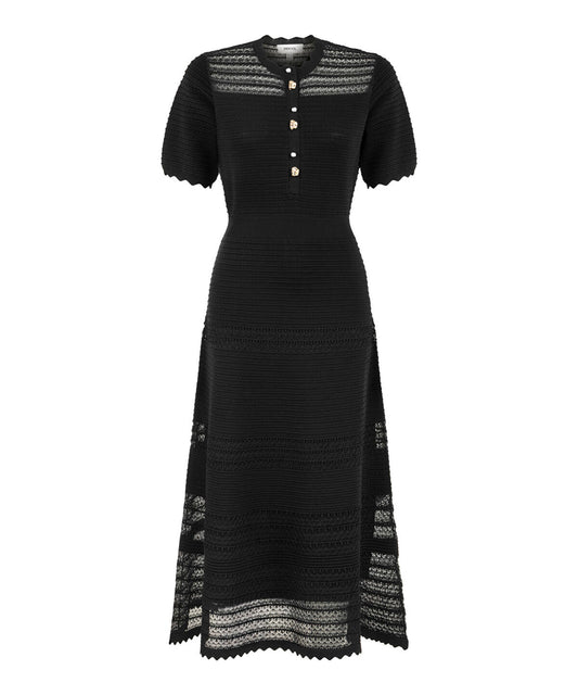 Knit Dress with Decorative Buttons