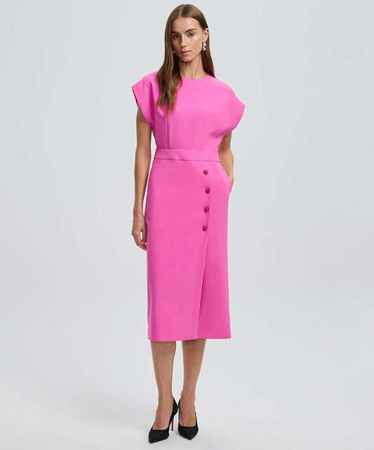 Crystal Button Dress