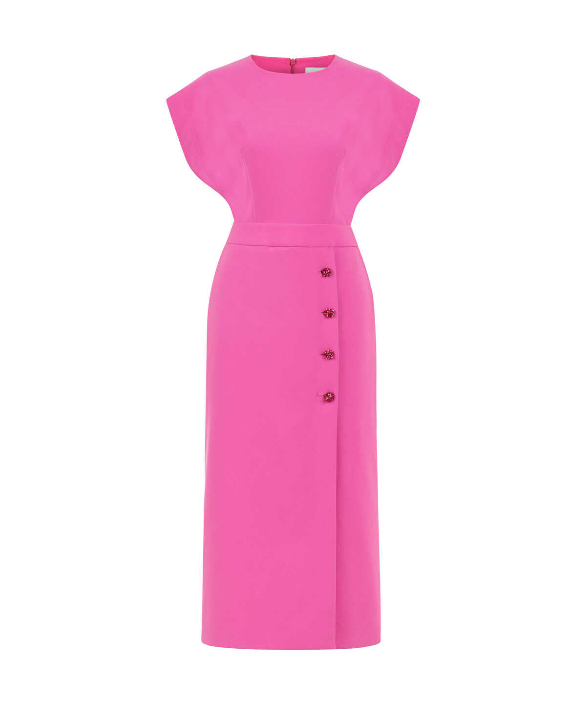 Zoomed Crystal Button Dress