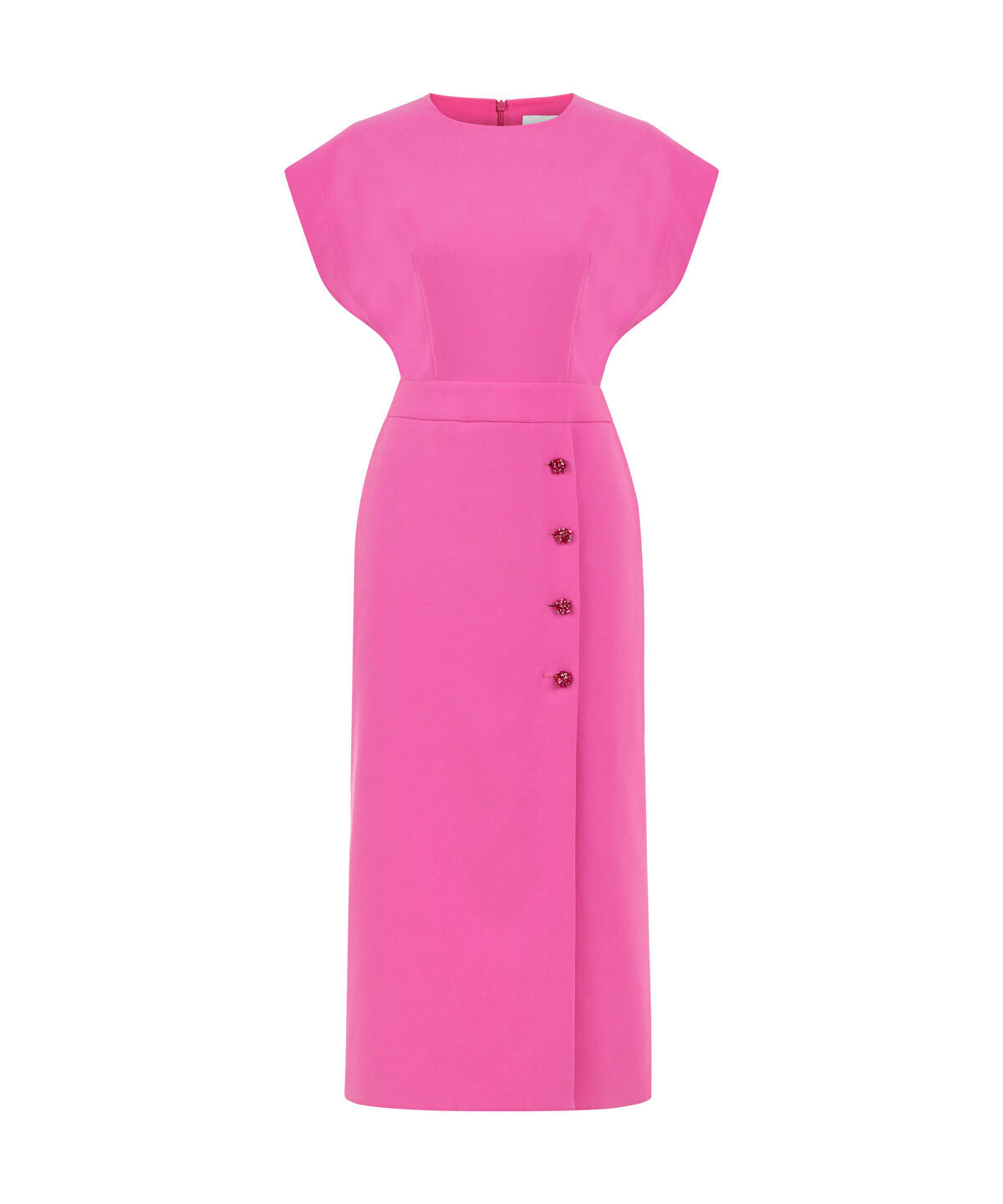 Zoomed Crystal Button Dress