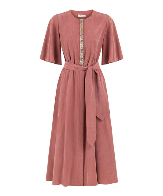 Embroidered Cupro Dress