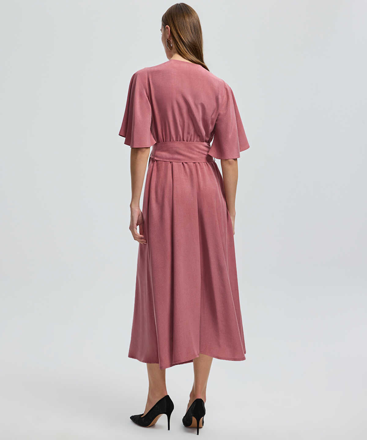 Embroidered Cupro Dress