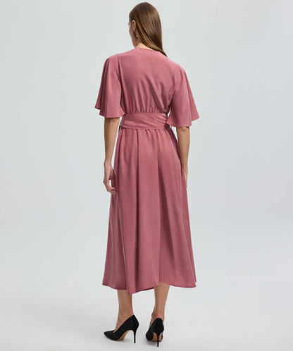 Embroidered Cupro Dress
