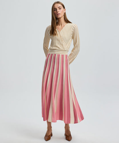 Color-Block Lurex Knit Dress