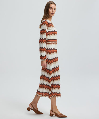 Color-Block Knit Wrap Dress