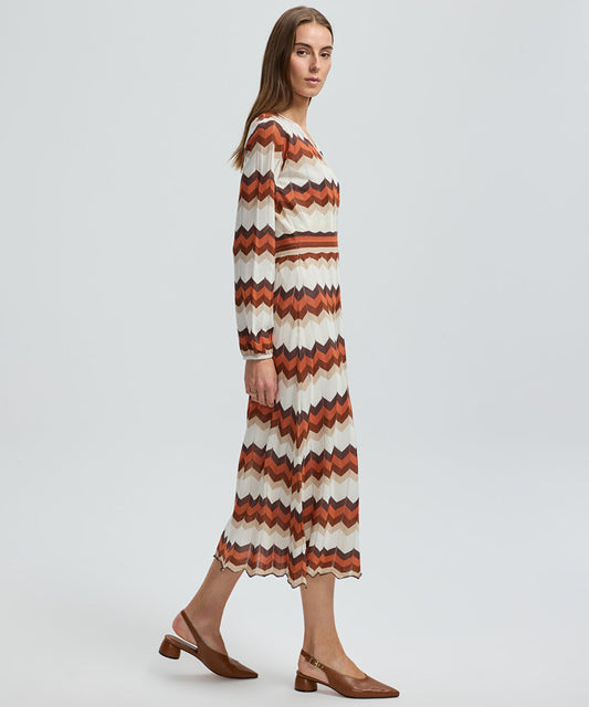 Color-Block Knit Wrap Dress