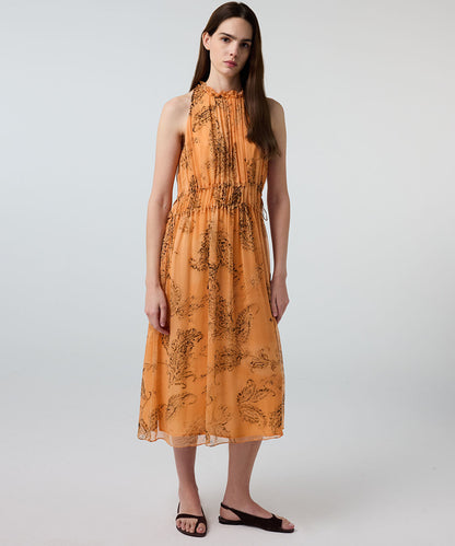 Paisley Print Chiffon Dress