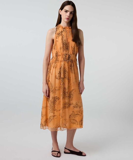 Paisley Print Chiffon Dress