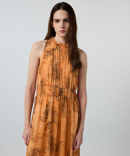 Paisley Print Chiffon Dress