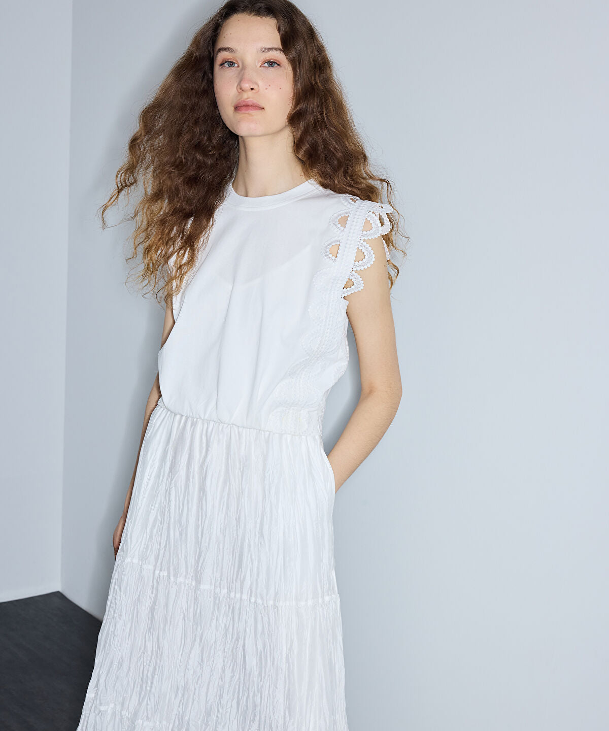 Zoomed Two-Piece Layered Dress