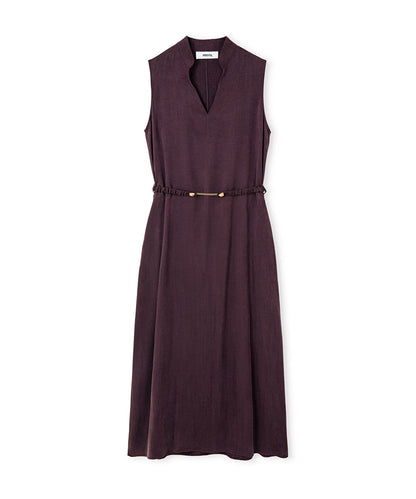 Belted Lyocell Blend Midi Dress