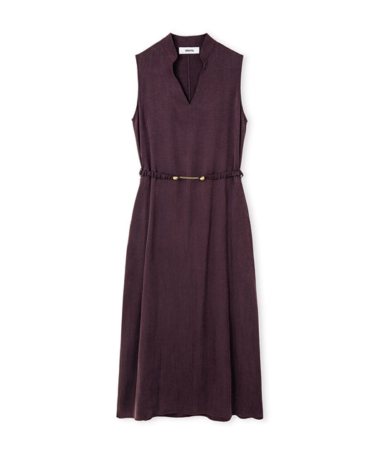 Belted Lyocell Blend Midi Dress