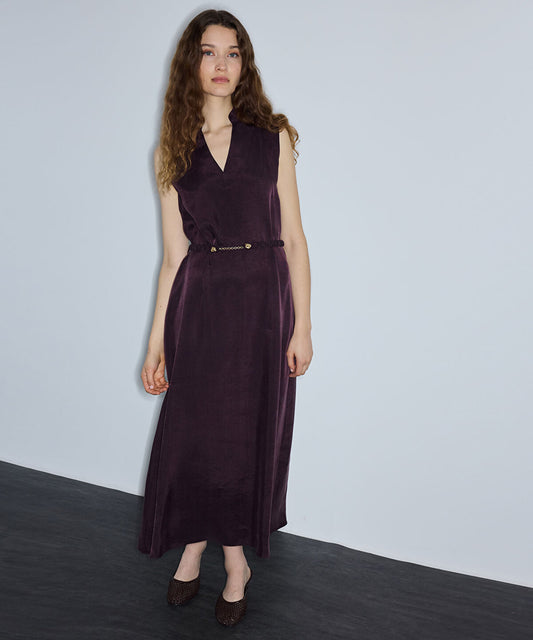 Belted Lyocell Blend Midi Dress