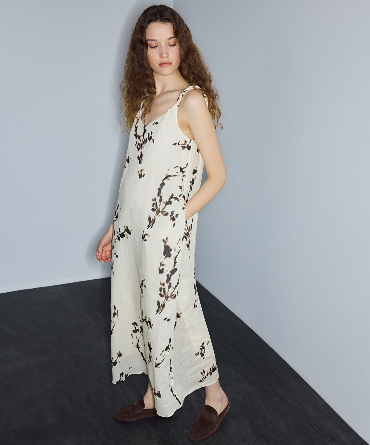 Printed Ramie Dress
