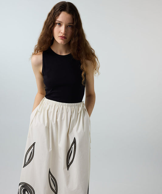 Mixed-Media Embroidered Dress
