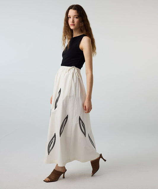 Mixed-Media Embroidered Dress