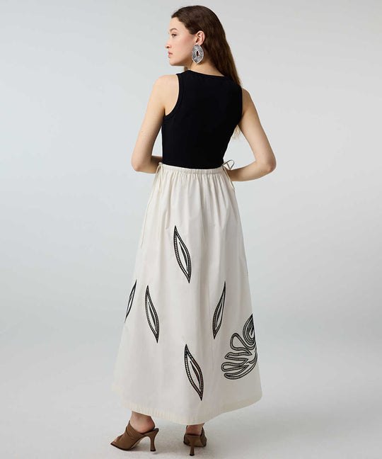 Mixed-Media Embroidered Dress