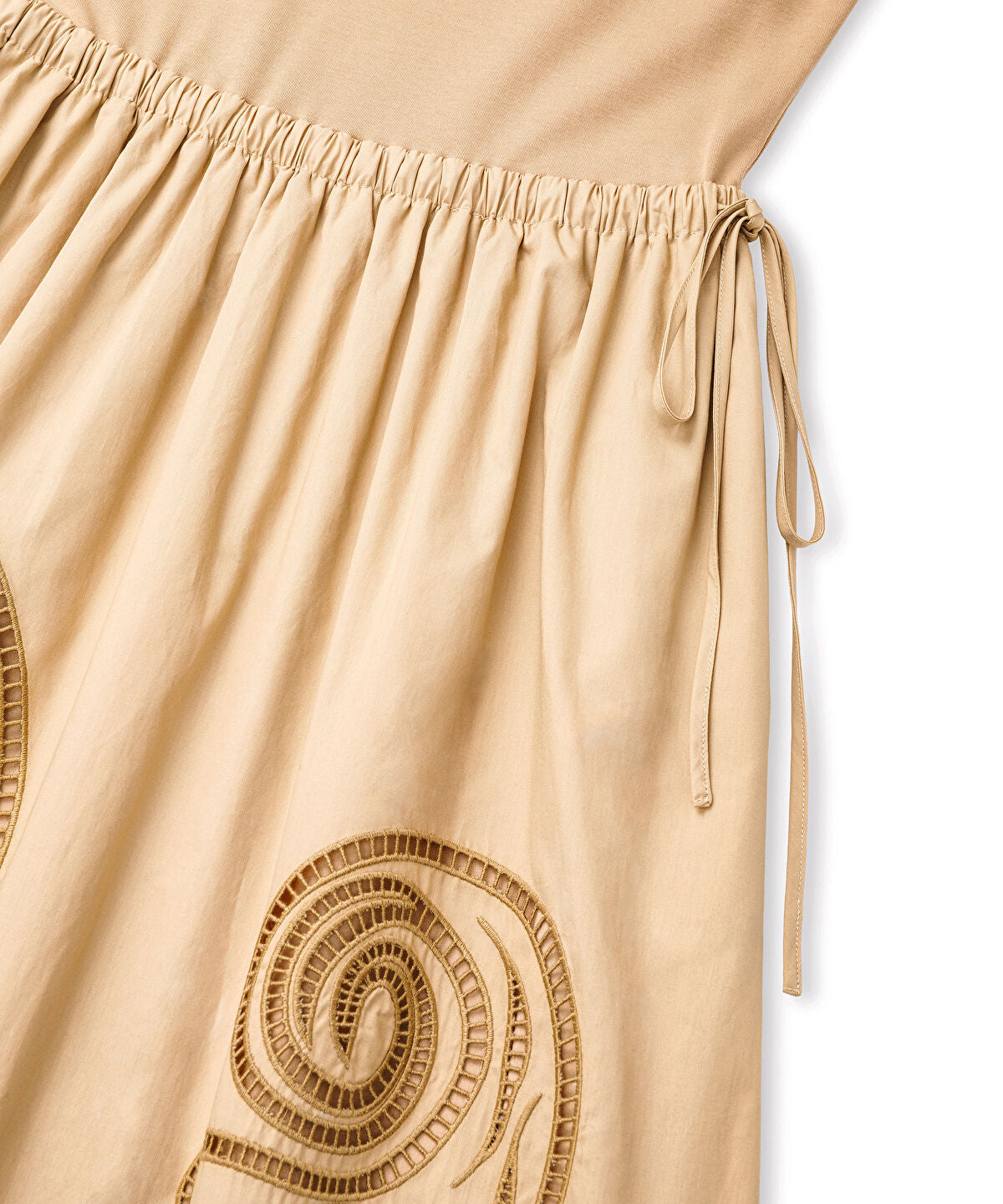 Zoomed Mixed-Media Embroidered Dress