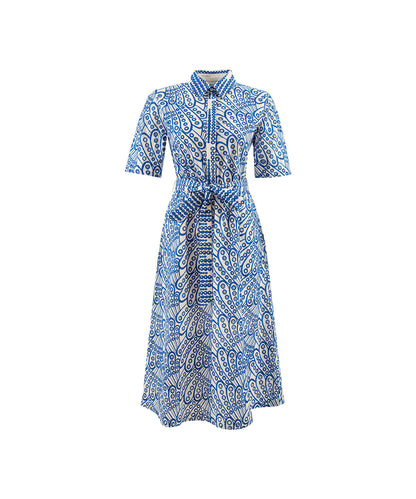 Embroidered Shirt Dress
