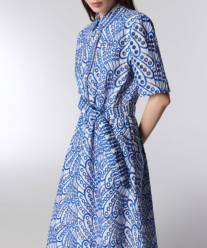 Embroidered Shirt Dress